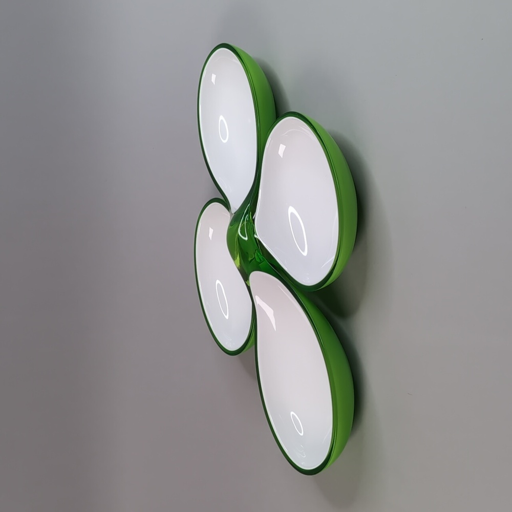 GUZZINI Green Two-Tone Interlocking dishes made in Italy